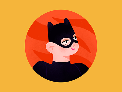 Catwoman app avatar cat catwoman character comics game illustration procreate texture