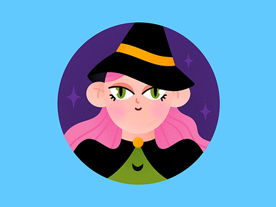 Happy Halloween! 🧙 app avatar character halloween illustration magic moon procreate texture witch