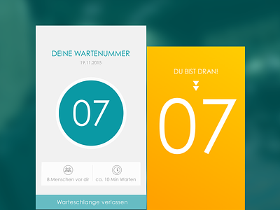 Waiting Number App app design material design ui ui design