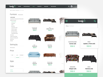 Shop responsive concept