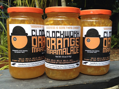 Clockwork Orange Marmalade branding clockwork cpg design font illustration marmalade orange