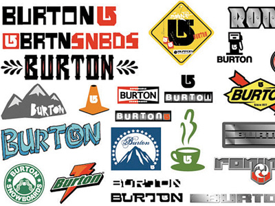 Assorted Logos for Burton Snowboards burton ronin snowboards