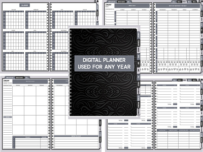 Custom Digital Planner design. Order on fiverr. calendar digital planner etsy goodnotes graphic design journal journal design planner planner design printable