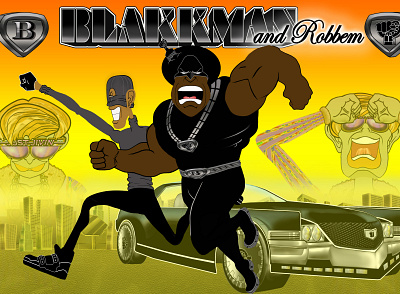 The New Adventures of BlakkMan and Robbem animation branding design graphic design illustration logo motion graphics typography