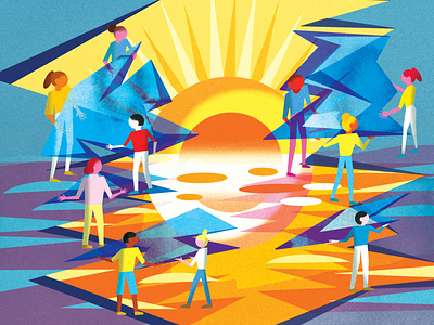 Collective Action for Social Justice bright color combinations bright colors editorial editorial illustration illustration jenn liv social justice toronto toronto illustrator