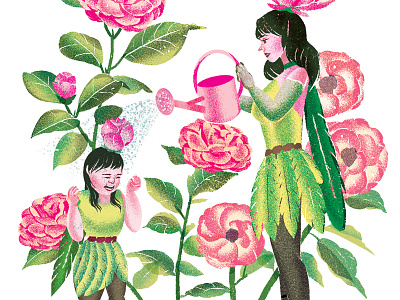 PLANSPONSOR: Growth camellia editorial illustration flower growth illustration mother and child plansponsor plants