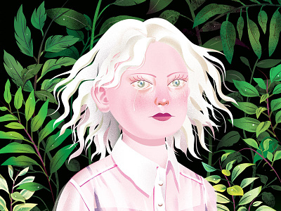 Suppression emotion forest girl illustration jenn liv suppression tears