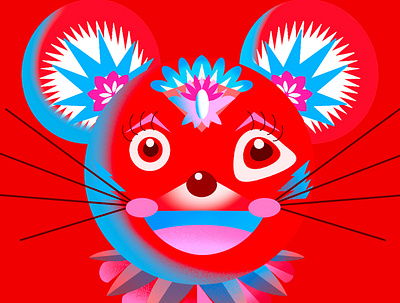 Year of the Rat chinese new year chinese zodiac illustration jenn liv limited color limited color palette limited palette lunarnewyear toronto toronto illustrator year of the rat