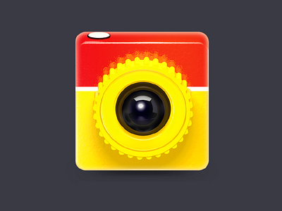 Orange Camera Design 3d c4d icon logo