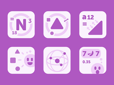 Onion Math Mathematical ability icons colorful icon