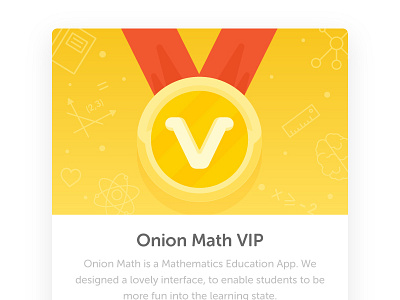 Onion Math VIP Banner banner colorful gold icon vip