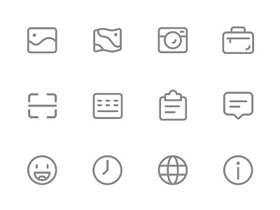 Monochrome Icon set 1