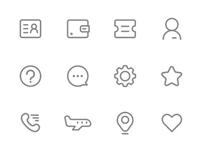 Monochrome Icon set2