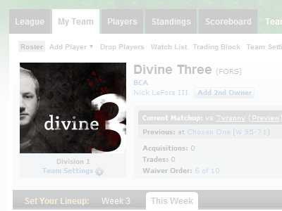 Fantasy Football avatar espn poor time management