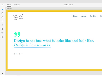 Home Page adobe xd home page minimalist portfolio web web design