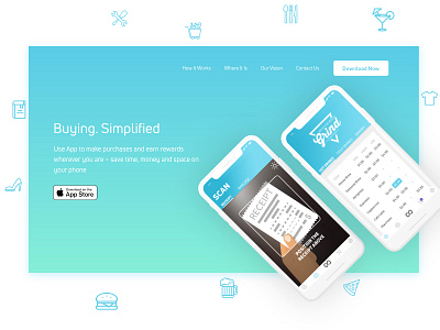 Mobile App Landing page gradient instapage landing page minimalist mobile ui ui