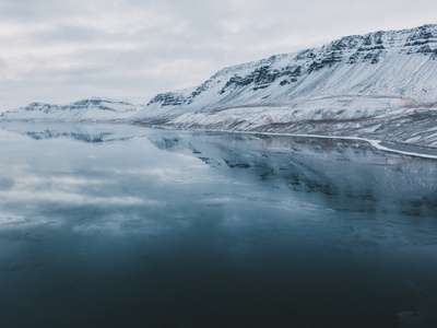 Van trip in winter Iceland mountain snow travel winter