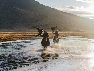 Eagle hunters, Mongolia