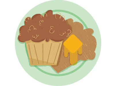 Breakfast #11 breakfast butter design graphic illustration muffin