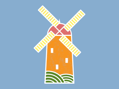 Colored Windmill color graphic design icon design illustration windmill