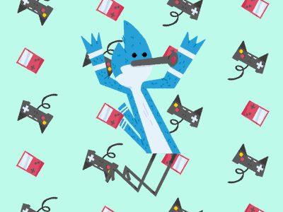 Regular Show: Mordecai — a blue jay blue jay cartoon digital art fan art graphic design illustration regular show video games