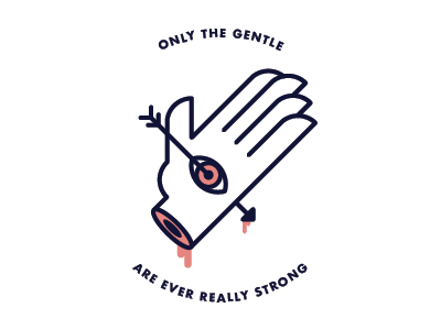 Gentle Hand branding design hand illustration line logo minimal simple
