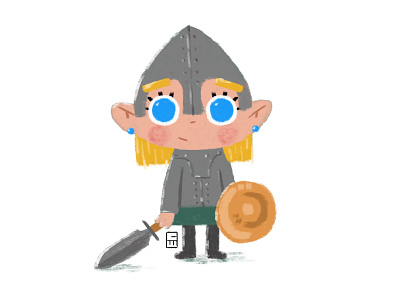 Lady Kinght art character design cute digital art fantasy game icon illustration ipad knight procreate woman