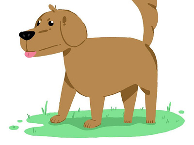 Dog days of summer cartoon character design cute design digital art dog graphic design illustration ipad procreate