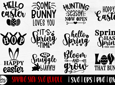 Easter and Spring SVG bundle easter silhouette