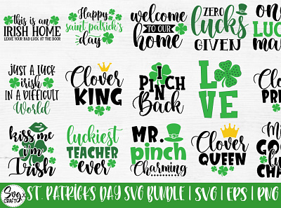 St Patrick's Day Bundle SVG Saint Patrick's Day Cut Files vol-1 st patricks day