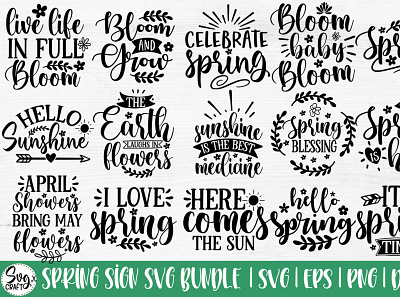 Spring Sign SVG Bundle spring design