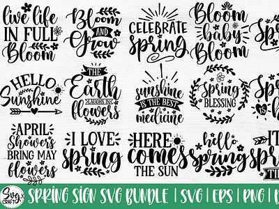 Spring Sign SVG Bundle