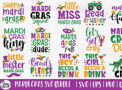 Mardi Gras SVG Bundle happy mardi gras