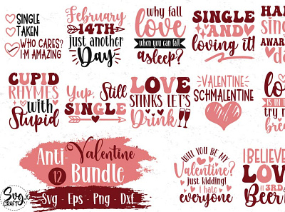 Anti Valentine day SVG Bundle