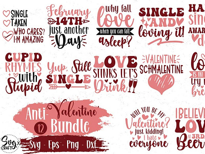 Anti Valentine day SVG Bundle