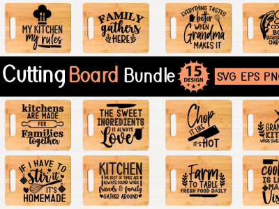 Cutting Board svg bundle Kitchen Pot Holder svg bundle by SvgCraft on  Dribbble