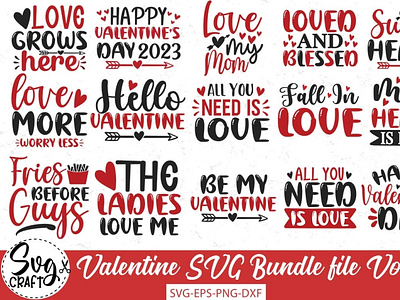 Valentine SVG Bundle file Vol-2