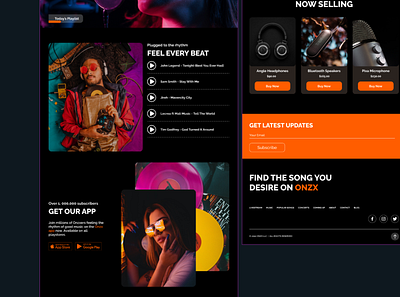 Onzx - Landing Page Design for Music Business/Company branding design graphic design logo mobile app product design ui ux web design