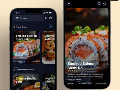 Food Recipes App branding design graphic design mobile app product design ui ux web design