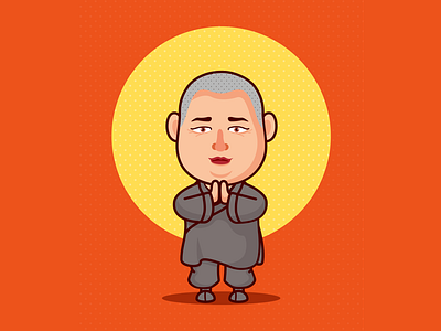 A monk icon illustrate ui