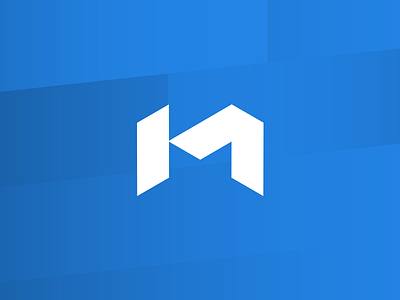 M logo color flat identity letter logo minimal