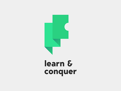 logotype: Learn & Conquer learning logo product saas start up