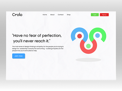 Crolo landing page design