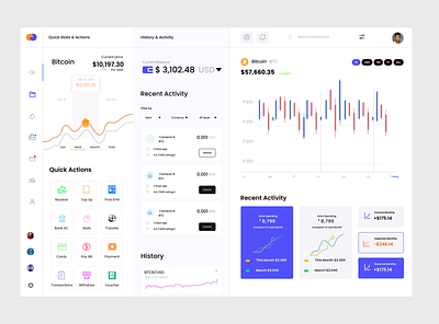 Crypto currency Dashboard UI concept app design logo typography ui ux