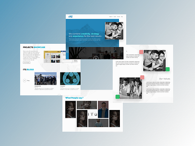 Demo web page for ITG design graphic design logo ui ux