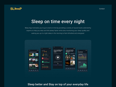 Sleep app: Motivates you to sleep on time! 1/6 appdesign procuct design clean design design appdesign procuct design events green procuct design ui ux ux design