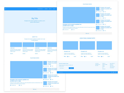 Wireframe Stage: Homepage