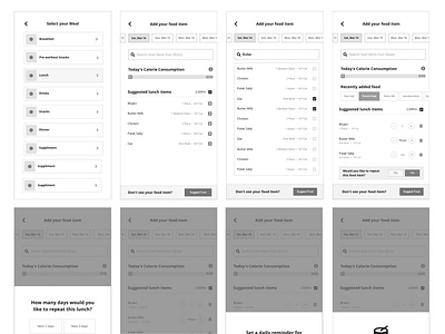 Add Food Item: User experience design for Diet conscious people.