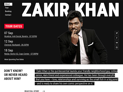 Zakir Khan: Standup Comedian Website