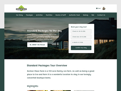 Konkan Mazo: Package Page activities clean design experience experiencedesign farm farmstay green konkan local minimal packages payment ui ux uxuidesign
